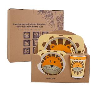 Vajilla Infantil Moderna y Minimalista con Dibujos Animados, Plato con Compartimentos Divididos, Plato de Comida para Bebé con Forma de Animalito - Product Image 4