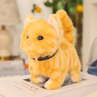 Simulation de lapin de Pâques doux jouets en peluche enfants poupée animale interactive enfants parlant électrique marche chat mignon jouets en peluche