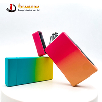 Briquet plasma moderne en métal rechargeable par USB en forme de cœur, briquet à bougie, logo laser, briquet à cigarette pratique et coloré