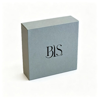 Boîte à bijoux rigide grise de luxe personnalisée en deux parties avec insert, boîte cadeau pour collier, bague, bracelet, petit MOQ, logo personnalisé