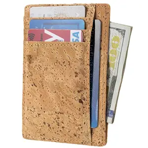 Новый материал, умный минималистичный бумажник, пробковый держатель для карт, карман с рамкой