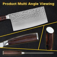 10% Off Brown Pakka Manche En Bois 7 Pouces 67 Couches VG10 Couteaux De Boucher En Acier Damas Couteau Couperet Japonais Avec Motif Martelé