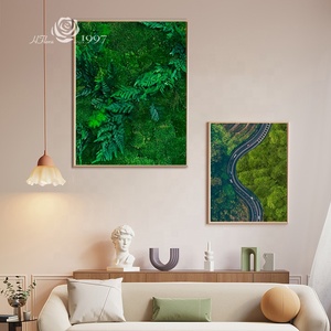 HFlora, venta al por mayor, decoración del hogar, Panel de pared de musgo, decoración <span class=keywords><strong>Interior</strong></span>, hermoso Reno seco estabilizado, Panel de musgo preservado - Product Image 1