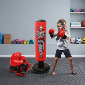Kit de Boxeo para Niños BURAQ MMA SPORTS, Guantes de Entrenamiento y Saco de Boxeo Pesado, Material de PU Ecológico para Principiantes - Product Image 3