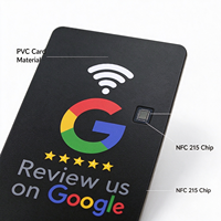 Support de carte NFC pour avis clients en forme de L, en PVC, sans contact, pour table, certifié ISO14443A CE RoHS, modèle NTAG215