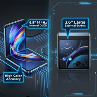 Teléfono Inteligente Plegable Moto Razr40 Razr 40 Ultra 5G Desbloqueado en Oferta, Pantalla AMOLED de 6.9 Pulgadas y 144hz, Snapdragon 8+ Gen, 99% Nuevo