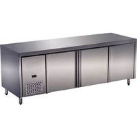 Table congélateur sous comptoir commerciale en acier inoxydable Bingluo, à température unique, pour restaurant, vitrine de présentation, sans givre, 220V