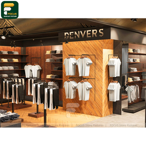 ชั้นวางเสื้อผ้าแบบแผงกริด ระบบจัดเก็บเสื้อผ้าแบบโมดูลาร์ อุปกรณ์ตกแต่งร้านค้าเสื้อผ้าปลีก - Product Image 4