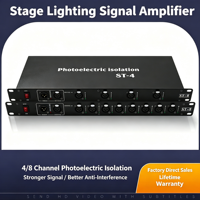 Amplificateur de signal RDM intelligent, 4 canaux d'entrée, 12 canaux de sortie, amplificateur à isolation optoélectronique pour spectacle d'éclairage de scène