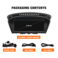 Pantalla de 8.8" para BMW E60 E90 CCC CIC, CarPlay Inalámbrico con Linux, Android Auto, Plug&Play, Arranque en 5s, 2005-2010, DSP, Control desde el Volante