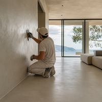 Enduit microciment intérieur décoratif en béton, finition murale et de sol sans joint, imperméable, pour salon, cuisine, salle de bain
