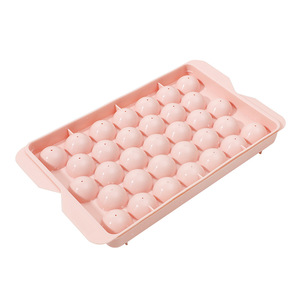 Round Ice Cube Tray 33 Compartments PP <b>Material</b> Freezer Safe For Homemade Ice Balls Nordic <b>Blue</b> Pink Styles - Product Image 5