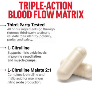 Complément alimentaire personnalisé pour booster l'oxyde nitrique, 120 capsules, soutient la fonction immunitaire des adultes, capsules pour booster l'oxyde nitrique - Product Image 4