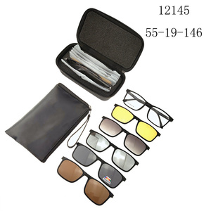 Moda Retro espejo lente magnética polarizada gafas 5 en 1 imán gafas <span class=keywords><strong>de</strong></span> <span class=keywords><strong>sol</strong></span> polarizadas intercambiable magnético <span class=keywords><strong>Clip</strong></span> en gafas - Product Image 2