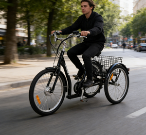 Tricycle électrique pour adultes avec <span class=keywords><strong>moteur</strong></span> <span class=keywords><strong>central</strong></span>, batterie au lithium et commande électronique intelligente - Product Image 4