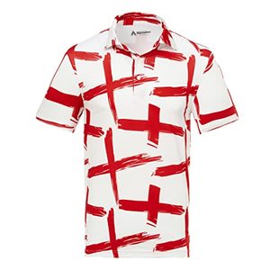Chemise de golf personnalisée pour homme, manches courtes, motif drapeau imprimé en sérigraphie, 100 % polyester respirant, col montant - Product Image 6