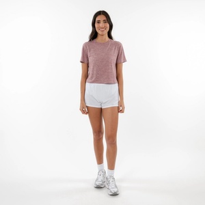 Shorts deportivos de maternidad negros para mujer, de cintura alta, con forro, para correr, atléticos, de 4 pulgadas - Product Image 6