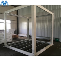 Petite structure en acier portable, facile à installer et transportable, 20 pieds/20 pieds Cadre de maison préfabriqué pour conteneur plat