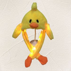 Mùa Đông Phong Cách Tai Thỏ LED Di Chuyển Ánh Sáng Hat Không Thấm Nước 3D Thêu Kỹ Thuật Số In Sang Trọng Túi Khí Nam Châm Du Lịch Len Pha Trộn - Product Image 6