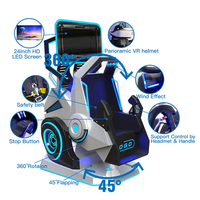 Silla de Simulador de Vuelo con Movimiento, Juegos de Realidad Virtual, Gafas 3D, Silla VR con Movimiento 9D 360, Simulador de Vuelo VR