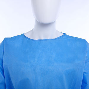 Prix de gros d'usine 50pcs /ctn robe chirurgicale jetable <span class=keywords><strong>PP</strong></span> <span class=keywords><strong>SMS</strong></span> robe jetable bleue - Product Image 4