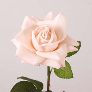 Venta al por mayor de flores de rosas de cabeza grande de boda de plástico planta de flores artificiales de alta calidad para la decoración del hogar boda - Product Image 5