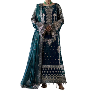Trajes Elegantes Pakistaníes de Algodón Bordado, Vestido Largo Formal, Salwar Kameez Informal para Mujer - Product Image 1