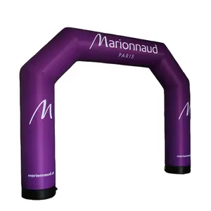 Paarse Aangepaste Logo 'S Opblaasbare Reclameboog Op Maat Gemaakte Reclame Inflatables Boog Voor Effectieve Promotie