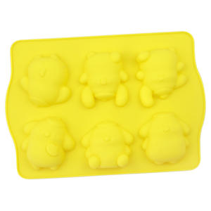 731 stock de fábrica 6 cavidades lindo perro forma silicona vela moldes silicona pastel molde jabón fabricación moldes BPA Resina de silicona libre - Product Image 3