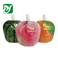 Pochette Doypack personnalisée pour jus de fruits en forme de citron, avec bec verseur pour boissons à l'orange