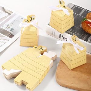 Scatole di caramelle per api da miele all'ingrosso con nastro per Baby Shower Party bomboniere feste di primo compleanno cioccolato regalo di imballaggio - Product Image 5