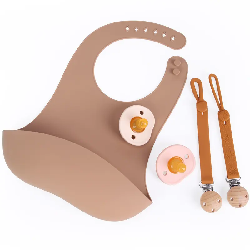 Bé Bandana Drool Bib Với Teether Silicone Bé Bib Set Bpa Free Hữu Cơ Nước Bằng Chứng Bông Tùy Chỉnh In Bé Silicone Bib