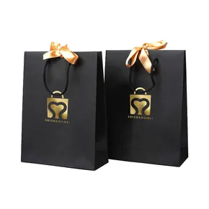 Custom Manufacturer Premium Luxury Small Art Craft Gift Paper Bags With Logo Shopping Paper Bag Jewelry Cosmetics Gift Bags