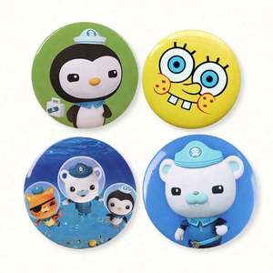 Pin de Solapa Personalizado con Forma Redonda, Logotipo Impreso, Lentejuelas, Metal, Magnético, Sin Níquel, con Pin de Seguridad - Product Image 2