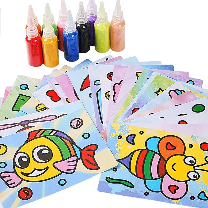 Sand Painting Toys Magic Scratch Art Doodle Pad DIY Children Educational Learning Drawing Toys