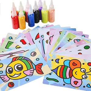 Juguetes de Pintura de Arena, Bloc de Dibujo Mágico para Rascar, Manualidades, Juguetes Educativos de Aprendizaje para Niños - Product Image 1