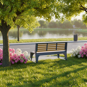 Commercial Outdoor Park <strong>Bench</strong> WPC <strong>Plastic</strong> Wood <strong>Garden</strong> <strong>Bench</strong> Outdoor Seat Patio <strong>Bench</strong> for Street and Public Area - Product Image 1