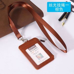 Porta Tarjetas de Trabajo de Cuero PU con Logotipo Personalizado, Bolsillo con Cremallera, Porta Nombre, Porta Tarjetas Múltiples, Llavero, Cordón Retráctil con Hebilla, Porta Identificación - Product Image 4