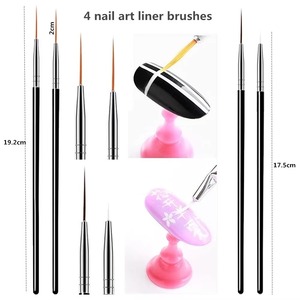 Pinceau à ongles professionnel de haute qualité 100% pur Kolinsky, kit de manucure, pinceau à ongles rond, ovale, ombré, en résine, personnalisé - Product Image 4