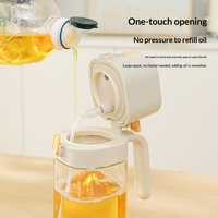 2-en-1 Pulvérisateur d'huile en verre de qualité alimentaire, écologique, sans BPA, anti-fuite, pour cuisine, cuisson et friteuse à air