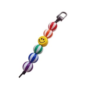 2026 Porte-clés Multicolore à Perles Motif Visage Souriant, Boule de Pastèque en Plastique, Style Hyuna, Pendentif pour Téléphone Portable et Sac, Style Mignon, Avril - Product Image 6