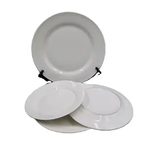 多尺寸白色圆形陶瓷餐具套装婚庆食品耐用餐具