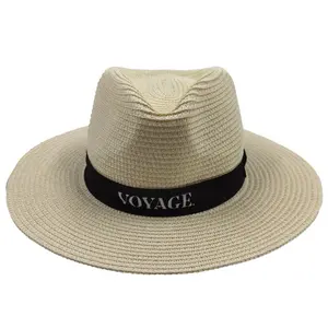 사용자 정의 로고 공장 제조 남여 남성 여성 여름 파나마 태양 밀짚 모자 hatband