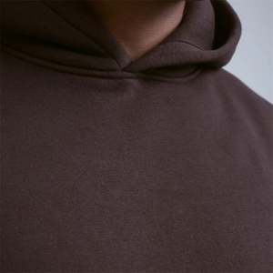 Sweat à capuche en molleton de coton de haute qualité, à épaules tombantes, motif uni, surdimensionné, personnalisé avec broderie, pour l'automne - Product Image 2