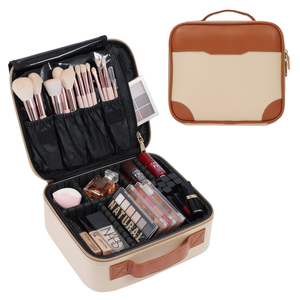 Multifunctional Travel <b>Makeup</b> Storage Bag Portable Handheld Cosmetic Bag with Zipper Pocket Toiletry Jewelry Organizer Bags - Product Image 1