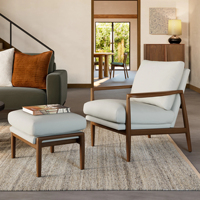 Fauteuil d'appoint en tissu de style moderne et luxueux nordique pour la maison, le bureau ou la chambre d'hôtel, idéal pour le salon