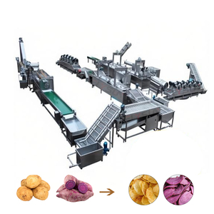 Ligne de production de frites, équipement de friture pour pommes de terre, manioc et patates douces avec système de lavage, épluchage et friture - Product Image 1
