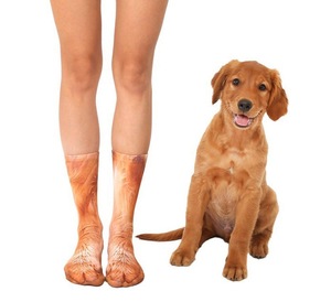 Drôle 3D Animal Chaussettes pour Hommes Femmes High Crew Printemps Tricoté avec Logo sur le Corps Avec <span class=keywords><strong>Adulte</strong></span> Chat Chien Tigre Léopard Griffes - Product Image 4