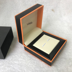 Factory Wholesale Custom Wooden <b>Cufflink</b> <b>Box</b> Leather Cover Velvet Interior Luxury Gentleman Cuff Links Storage Packaging <b>Box</b> - Product Image 1