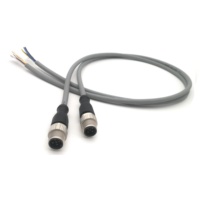 Connecteur de câble SVLEC DIN M12 à code A en laiton plastique, droit ou à angle droit, 3-17 broches, IP67, pour machines d'automatisation